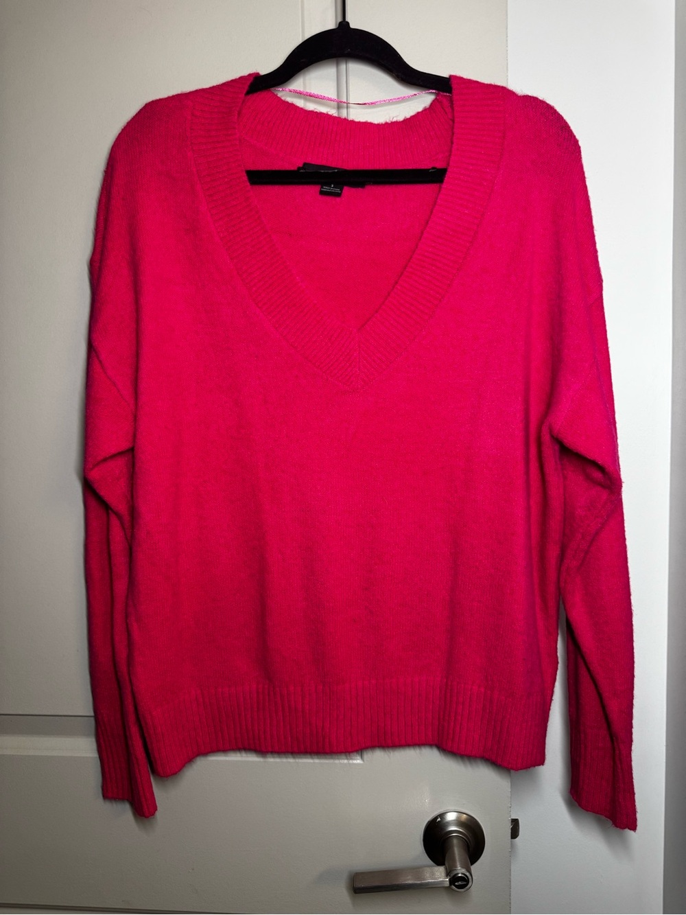Sanctuary Hot Pink V-Neck Sweater